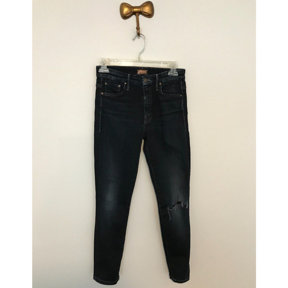 MOTHER Women's High Waisted Denim Looker in Coffee, Tea or Me Jeans - Size 26 - Picture 1 of 14